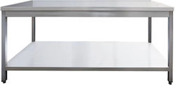 Ventus Ανοξείδωτο Τραπέζι Μ140xΒ70xΥ85cm
