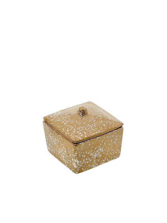 Espiel Decorative Vase Gold 10.5x10.5x9cm
