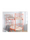 Kinderbett Koje Einzeln Orange für Matratze 100x200cm