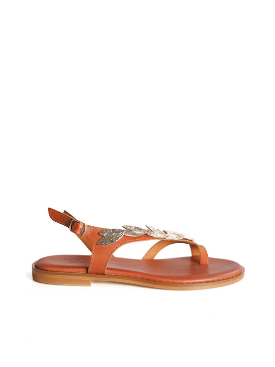 Mythia Leather Gladiator Women's Sandals Tabac Brown
