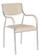 Chair Visitor with Arms in Beige Color 53.5x57x87cm 1pcs