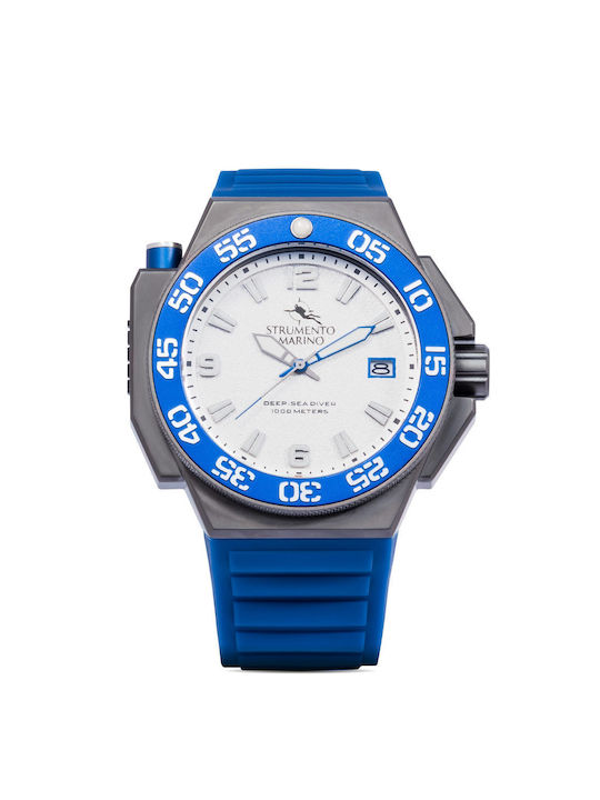 Strumento Marino Watch Battery with Blue Rubber Strap