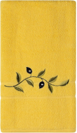 Silk Fashion Facecloth 50x100cm Yellow