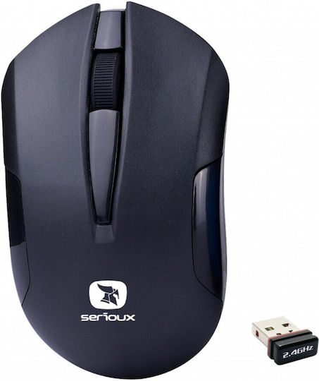 Serioux Drago 300 Ασύρματο Mini Ποντίκι Μαύρο
