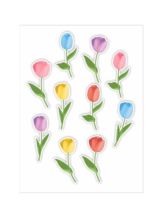 LearnHow Kinder Wandsticker Fenster Tulips 10Stück