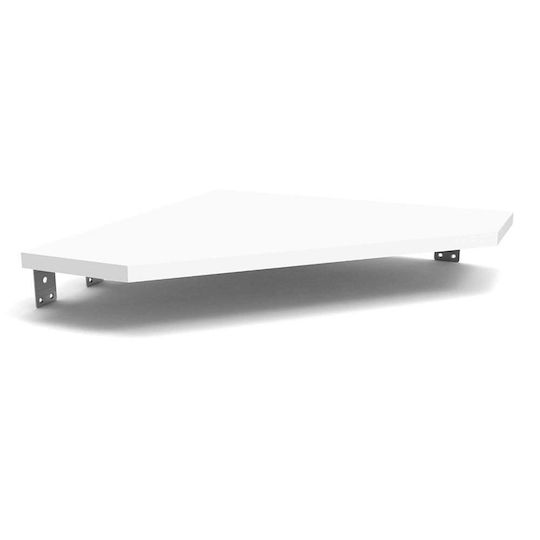 Glorious Modular Side Rack Additional Connection Surface for 2 Furniture White