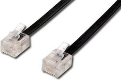 Telephone Cable RJ11 6P4C 6m Black