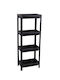 Sidirela Floor Bathroom Shelf Plastic with 4 Shelves 35x23x100cm