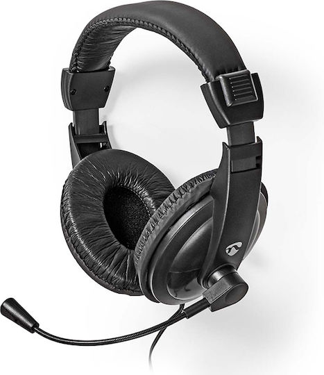 Nedis Over Ear Multimedia Ακουστικά με μικρόφωνο και σύνδεση 3.5mm Jack CHST210BK