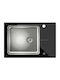 Steiner Hugh 116 Drop-In Мивка Десен Inox със смесител Ш35xД35см Сив