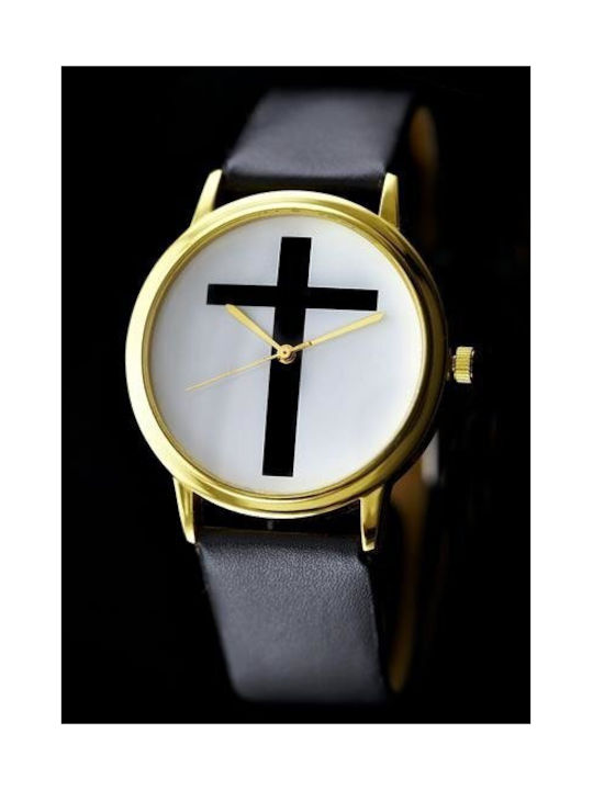 Inny Watch with Black Leather Strap