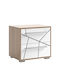 Κομοδίνο Pixie Ξύλινο Μπεζ 50x38.3x44.6cm