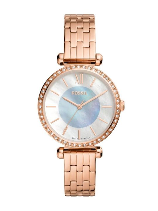 Fossil Damen Uhr mit Rose Gold Metallarmband