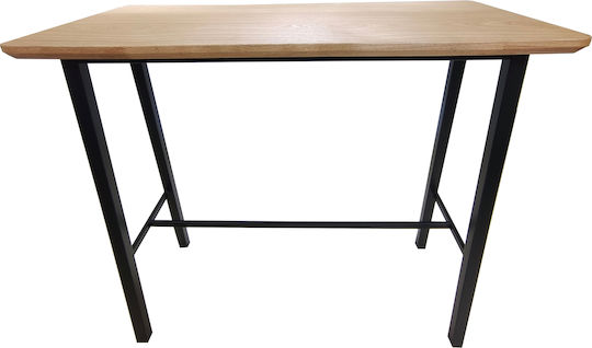 Giro Masă Bar Din Lemn Cu Ramă Metalică Stejar 117x58x105cm