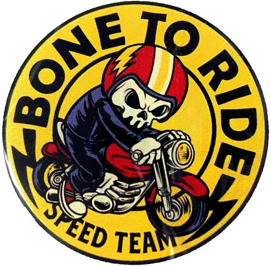Maxxed Διακοσμητικό Αυτοκόλλητο Bone To Ride Speed Team Κίτρινο