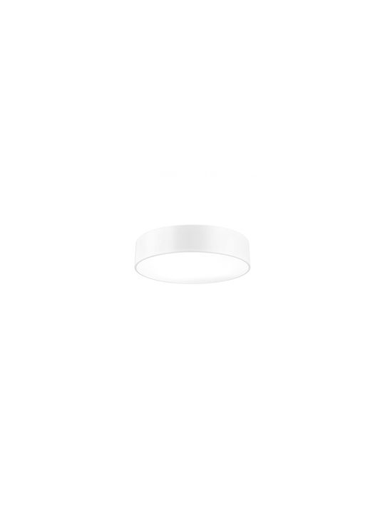 Nova Luce Μεταλλική Πλαφονιέρα Οροφής σε Λευκό χρώμα