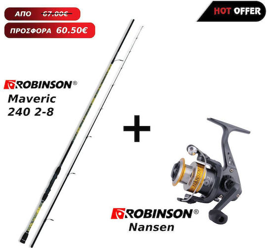 Robinson Maveric 240 Fishing Rod for Light Rockfishing with Reel 2.40m 2-8gr