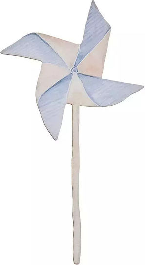 Wooden Windmill Cyan Printed Presentation 22cm Nv336 Nv-1000336