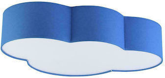 TK Lighting Einfaches Licht Kinderdeckenleuchte Deckenleuchte montieren 15W mit Fassung E27 Blau 31cm