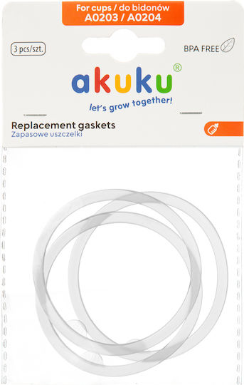 Akuku Aνταλλακτικά Λαστιχάκια Ποτηράκια Bear Owl A0206