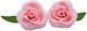 Rosa Rosen Set mit 5 Stück 5cm