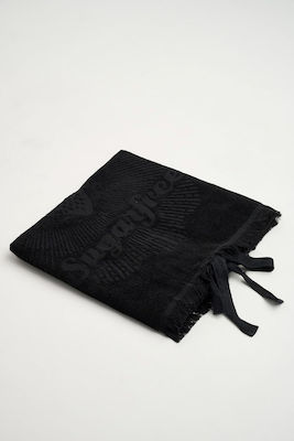 Cotton Beach Towel Cross Black