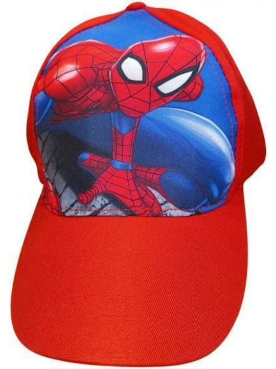 Marvel Παιδικό Καπέλο Jockey Υφασμάτινο Spiderman Κόκκινο