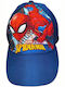 Marvel Kinderhut Jockey Stoff Spiderman Blau
