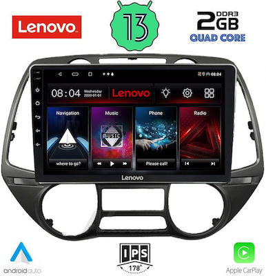 Lenovo Car-Audiosystem für Hyundai i20 2008-2013 (Bluetooth/USB/AUX/WiFi/GPS/Apple-Carplay/Android-Auto) mit Touchscreen 9"