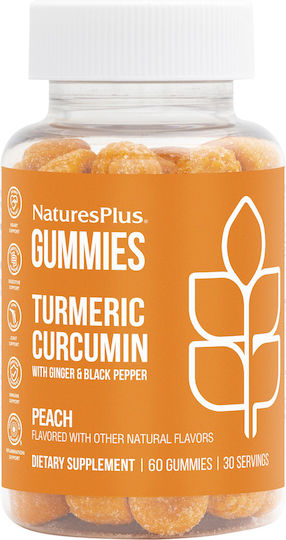 Nature's Plus Turmeric Curcumin with Ginger & Black Pepper 250mg 60 Gummies
