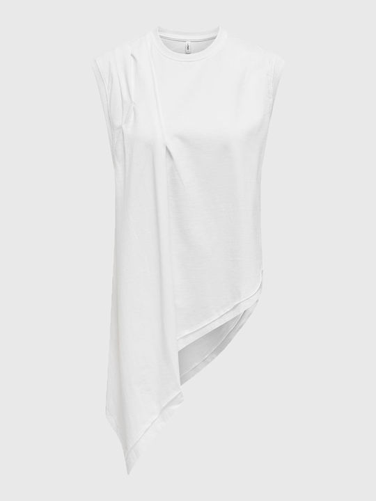 Only Women's Blouse Cotton Long Sleeve Bright White