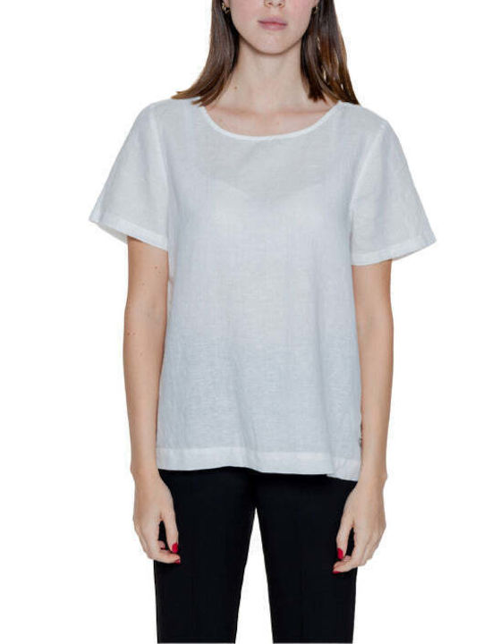 Street One Women's Summer Blouse Linen White