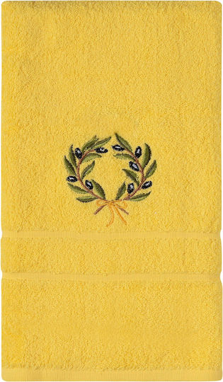 Silk Fashion Facecloth 50x100cm Yellow