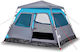 vidaXL Camping Tent Blue for 4 People 255x222x1...