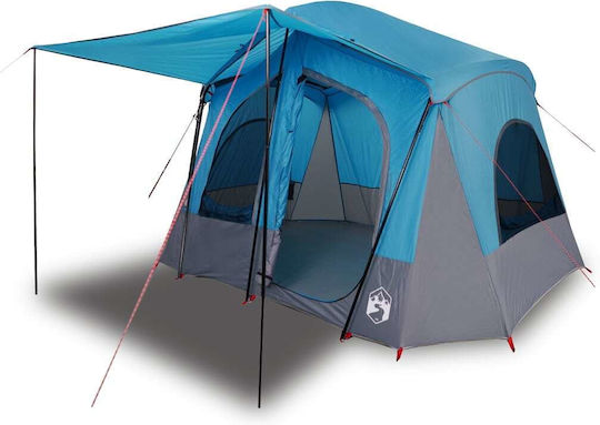 vidaXL Camping Tent Tunnel Blue for 5 People