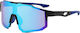 Techsuit Cycling Glasses with Black Frame & Multicolour Lenses