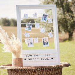 Personalized Wooden Wish Book with Twine Frame