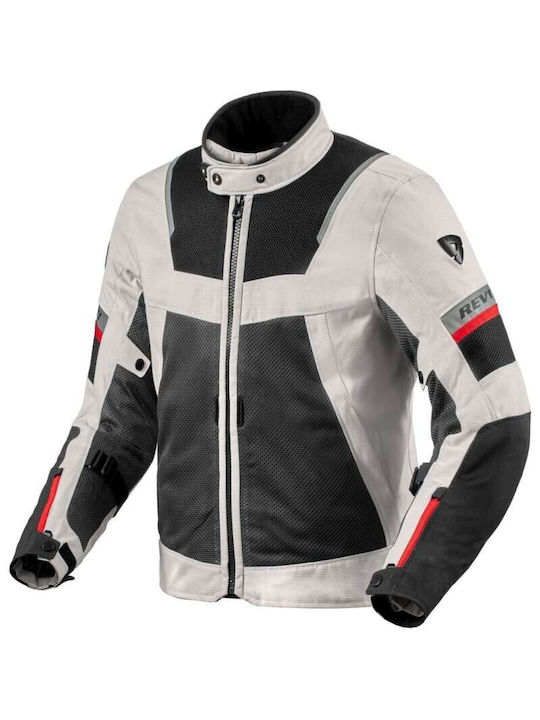 Rev'IT Tornado 4 H2o Herren Motorradjacke 4 Jahreszeiten Wasserdicht Silber