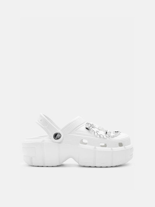 Luigi Clogs White