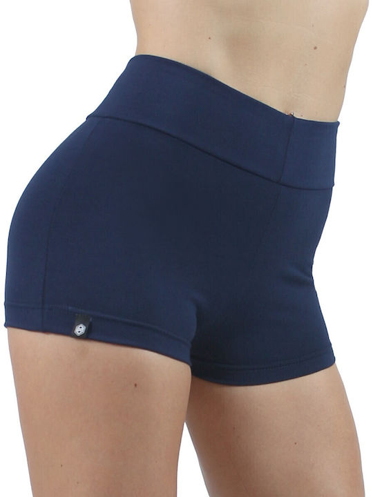 Women's Training Legging Shorts Push Up Blue
