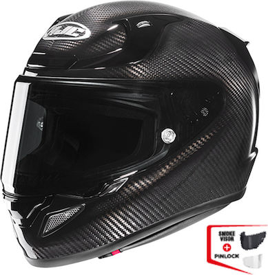 HJC Rpha 12 Full Face Helmet with Pinlock ECE 22.06 Solid Carbon