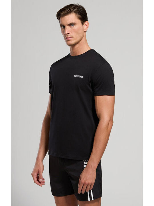 Bikkembergs T-shirt Bărbătesc cu Mânecă Scurtă Negru