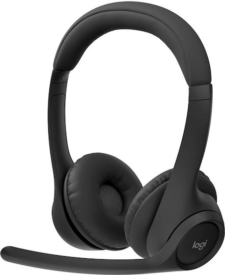 Logitech Zone Безжични Надушници Мултимедийни слушалки с микрофон и връзка Bluetooth в Черен цвят