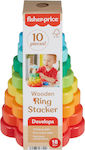 Fisher Price Stacking Toy Ring Stacker made of Wood for 18++ Months