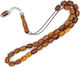 Kompologadiko Silver Worry Beads with Tassel with 33 Beads Yellow