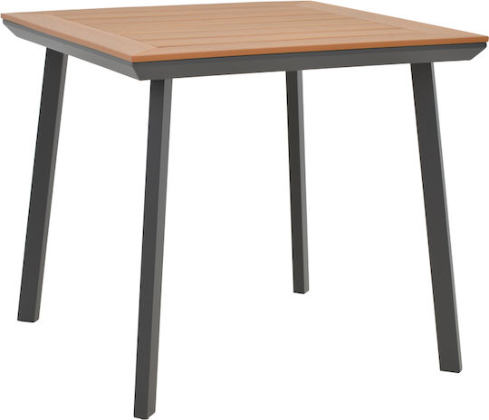 Garten- und Terrassentisch Synergy 80x80x74 Anthrazit
