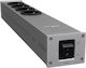 Taga Harmony PF-400USB Захранваща лента Безопасност 4 Позиции с 2 USB-A, Превключвател и Кабел 0.431м Сребрист