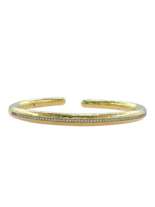 Damen Armband Handschellen aus Gold 18K mit Diamant