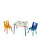 Children's Wooden Table 2 Chairs Set Learning Playing Drawing Feeding Ghosts