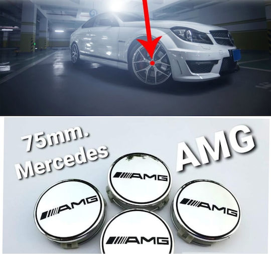 Capace Centru Roată Mercedes Benz cu Diametru Interior 75mm 4buc